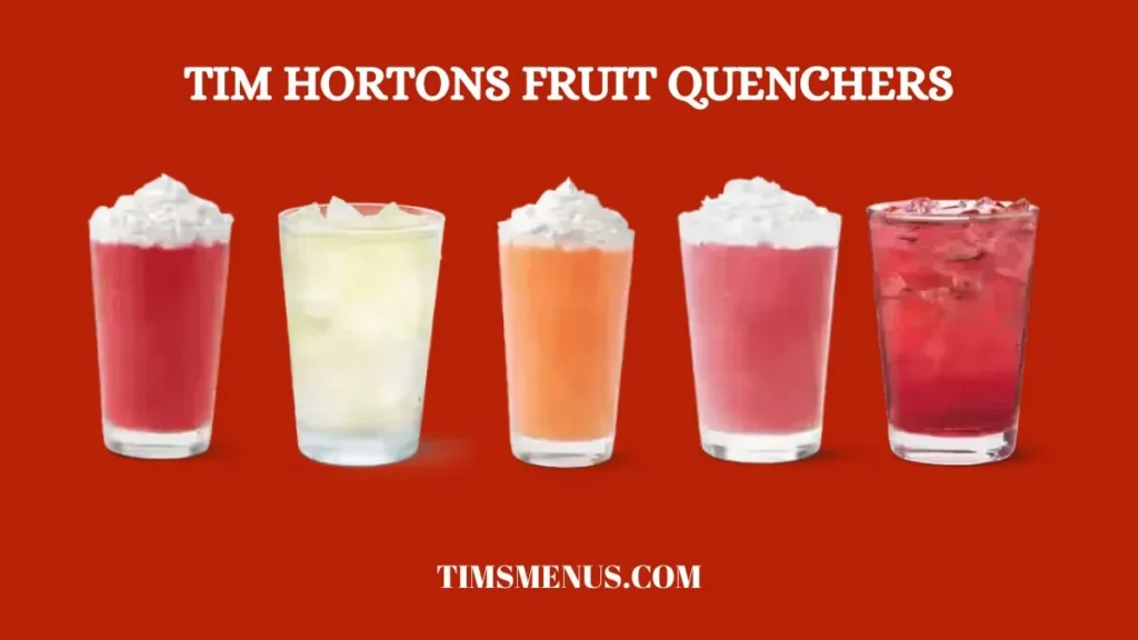 Tim Hortons Fruit Quenchers Menu with Prices in Canada