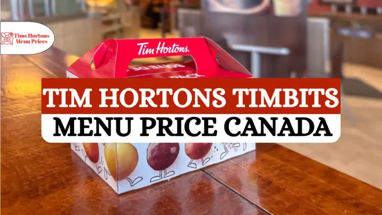 Tim Hortons Timbits Menu with Prices in Canada 2026