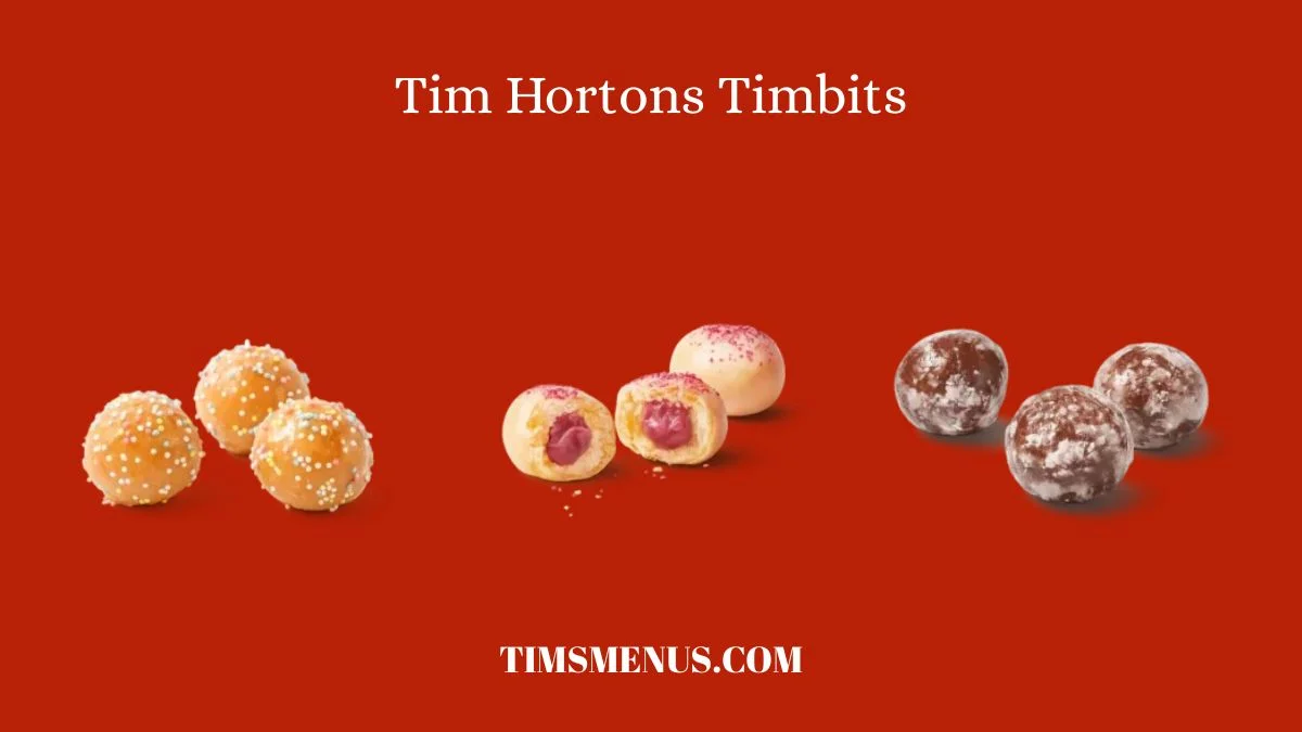 Tim Hortons Timbits Menu with Prices in Canada