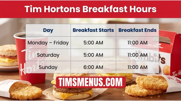 Tim Hortons Breakfast Hours